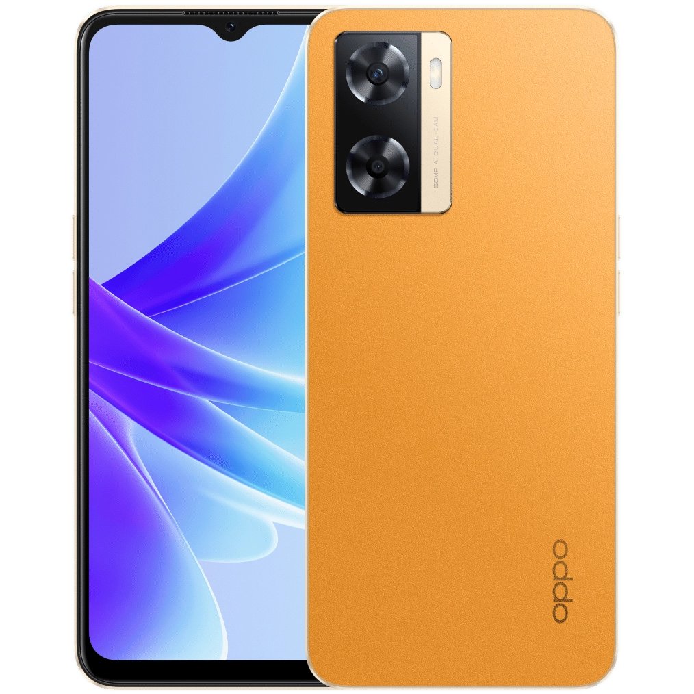 Oppo-A77-Sunset-Orange.webp Oppo A77 (128GB/4GB; 50MP Dual Camera; 5000mAh) - Image 1