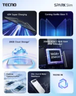 Tecno Spark Slim (256GB/8GB; 50MP Dual Camera; 5200mAh) - Image 5
